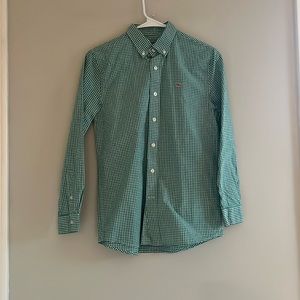 Vineyard Vines Green Checkered Kids Button Down Shirt